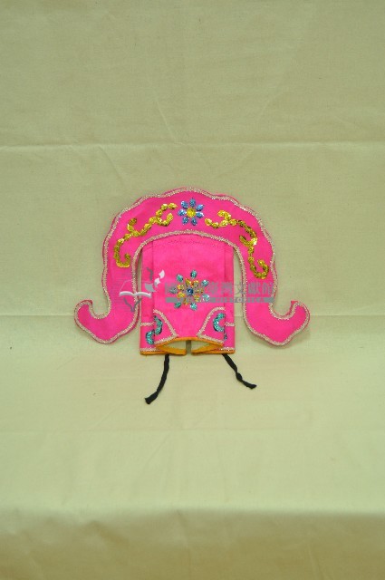 豫劇淺紅色帽藏品圖，第1張