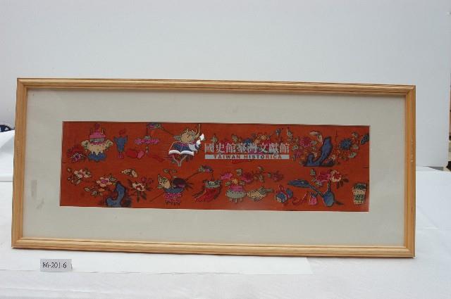 博古彩紙有框版畫藏品圖，第1張