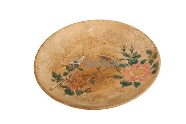 彩繪折枝花鳥紋盤藏品圖，第1張