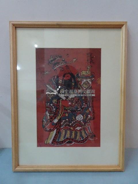 裱框門神進祿彩繪藏品圖，第1張