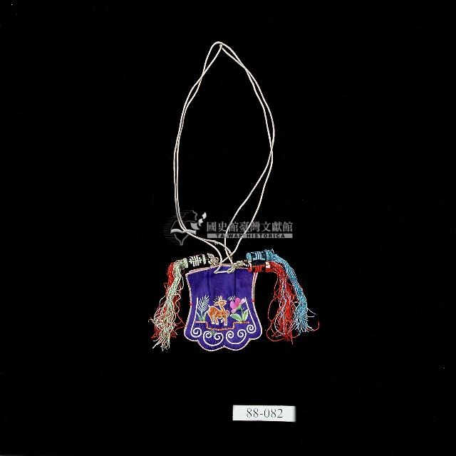 藍色小鹿圖樣刺繡袋藏品圖，第1張