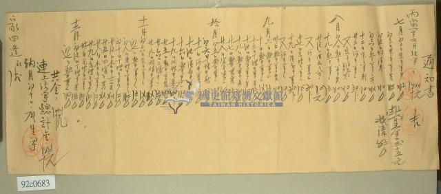 昭和元年 一九二六 廣生致家四逢叔通知書藏品圖，第1張