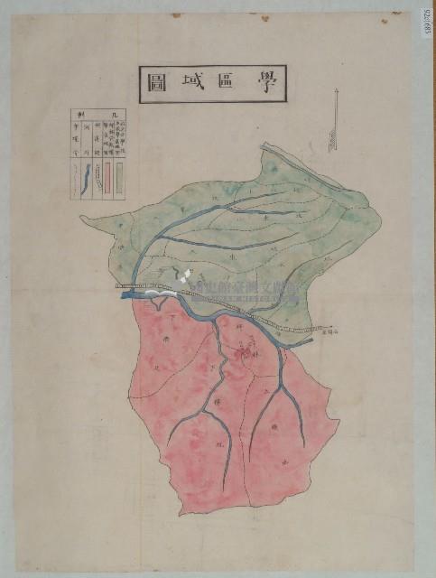 石光公學校和坪林分教場之學區域圖藏品圖，第1張