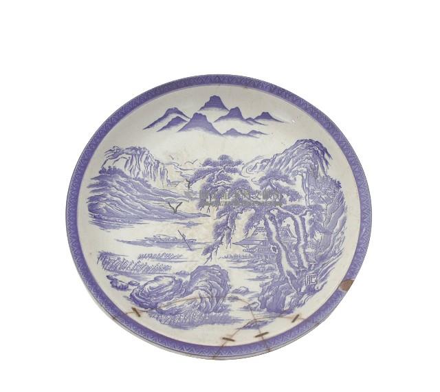 有田窯青花山水紋盤藏品圖，第1張