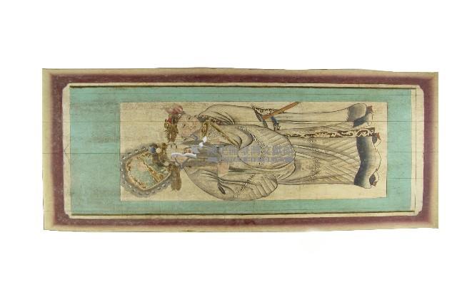 陳登科直立掛軸樣式仙佛人物木板壁畫藏品圖，第1張