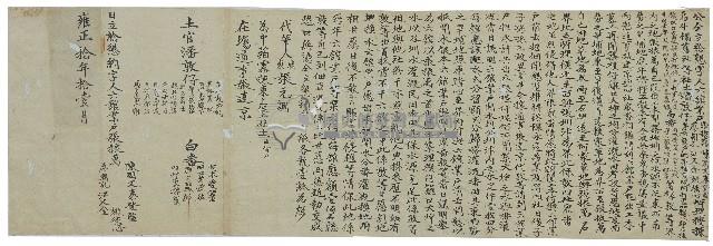 雍正十年張振萬等公仝立給懇字藏品圖，第1張