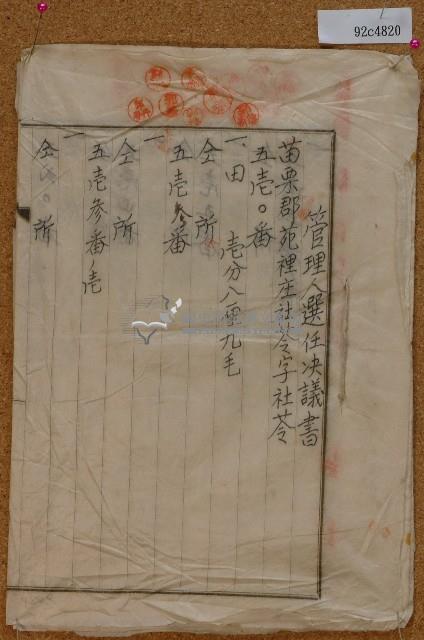 昭和十六年郭大王公管理人選任決議書藏品圖，第1張