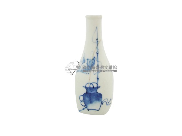 青花魚簍魚竿釣魚紋觀音瓶藏品圖，第1張