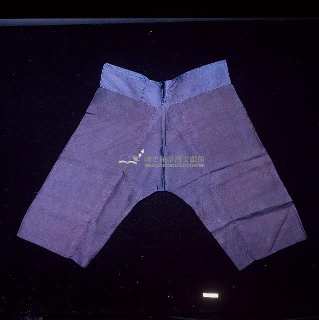 臺灣漢人族群男性黑色絲綢大襠褲藏品圖，第1張