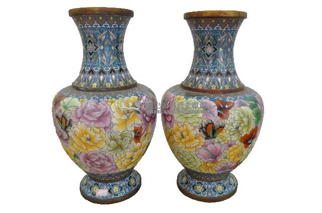 銅製景泰藍花瓶藏品圖，第1張