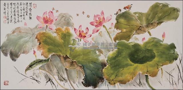 二○○九年黃朝棟設色水墨花鳥圖藏品圖，第1張