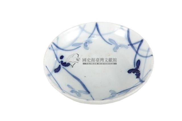 青花曲線蘭花紋盤藏品圖，第1張