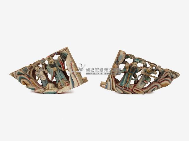 木雕人物雀替人物 一對藏品圖，第1張