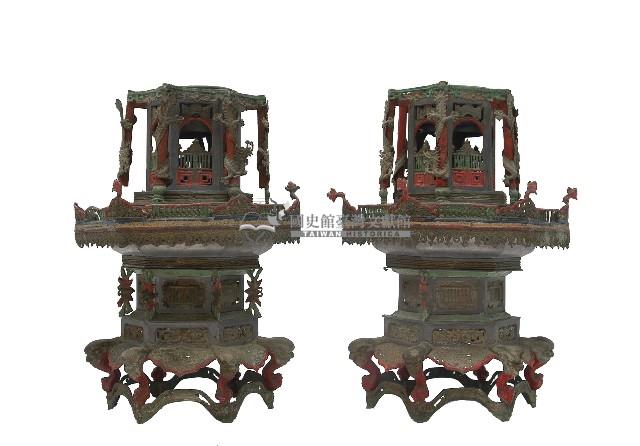 錫製燭臺一對藏品圖，第1張