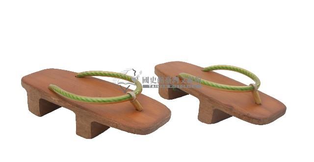 日式竹面綠套管木屐藏品圖，第1張