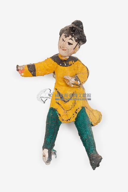 黃衣女子泥塑藏品圖，第1張