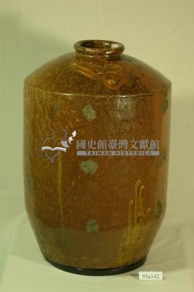 帶款紅棕褐釉窄口直壁式陶甕藏品圖，第1張