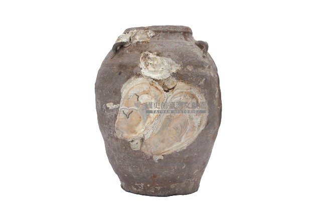 褐釉寬口四繫陶罐(海撈陶器)藏品圖，第1張