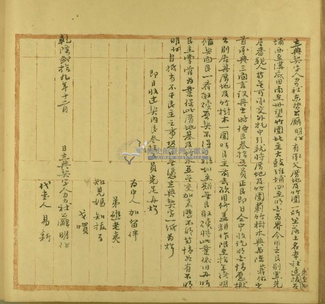 乾隆二十九年明仔立典契字藏品圖，第1張