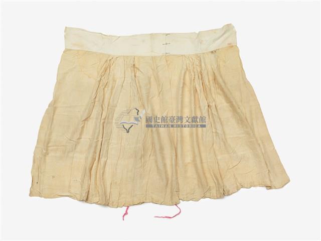 乳白色素面裙樣戲服藏品圖，第1張