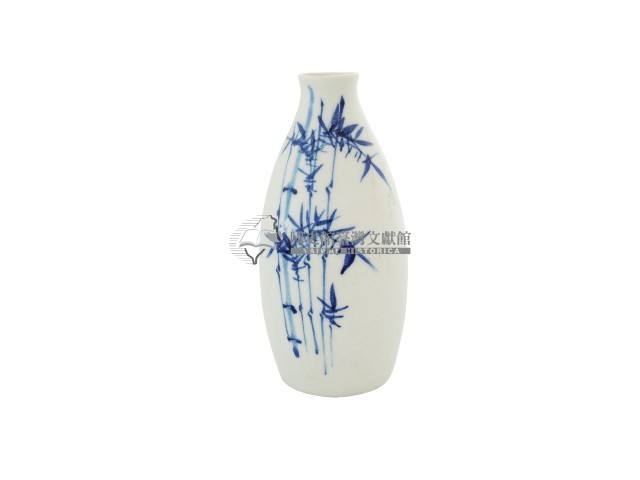 青花古仙款竹林紋窄口瓶藏品圖，第1張