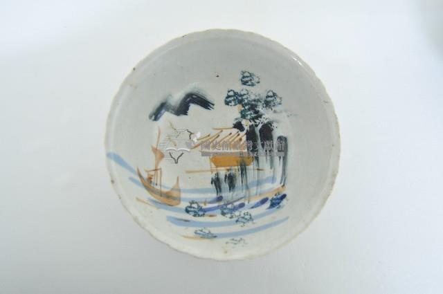 釉上彩山水紋缽藏品圖，第1張