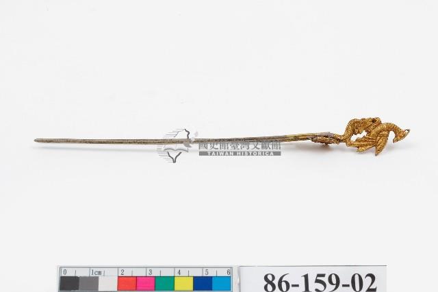 臺灣漢人族群鎏金髮簪藏品圖，第1張