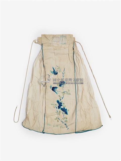 乳白色藍色繡花裙藏品圖，第1張