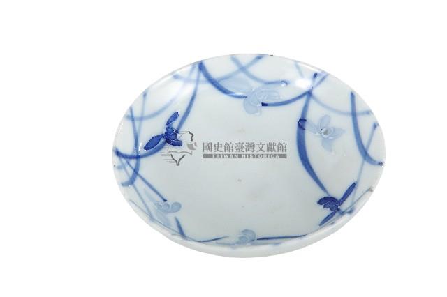 青花曲線蘭花紋盤藏品圖，第1張