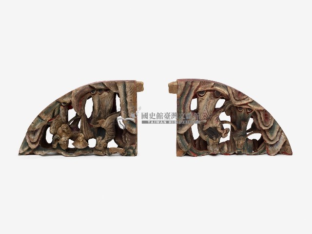 木雕人物雀替人物 一對藏品圖，第1張