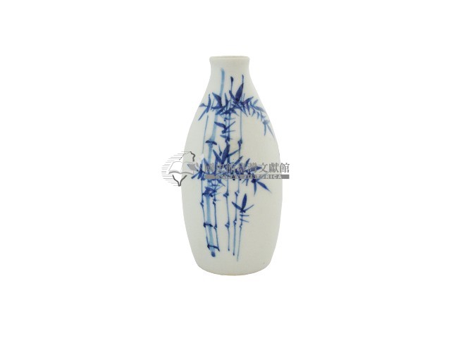 青花古仙款竹林紋窄口瓶藏品圖，第1張