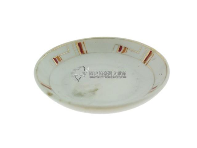 帶款描金虹彩抽象紋磁碟藏品圖，第1張