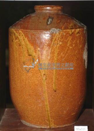 紅棕釉窄口直壁式陶甕藏品圖，第1張