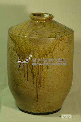 黃褐釉窄口直壁式陶甕藏品圖，第1張
