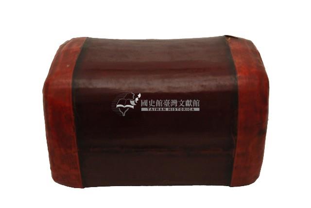 深紅竹製單人皮枕藏品圖，第1張