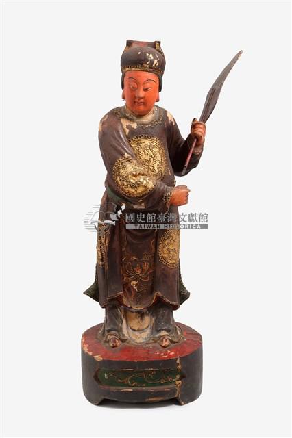 木雕天上聖母右側侍女神像藏品圖，第1張