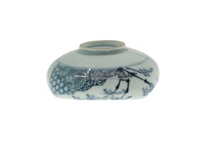 青花錦地庭院紋方型斂口碗（多組）藏品圖，第1張