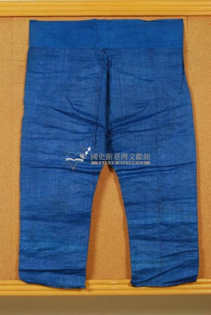 藍色素面長褲藏品圖，第1張