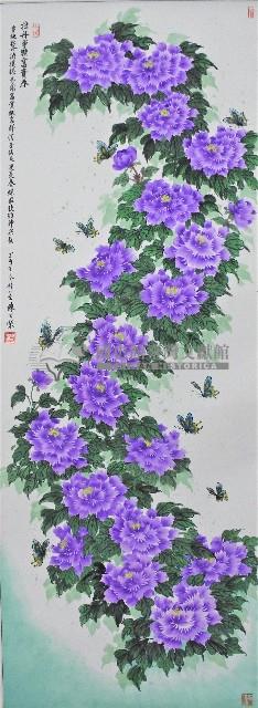 陳世傑畫作牡丹爭艷富貴春藏品圖，第1張