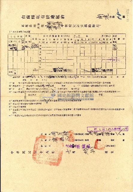 民國三十八年周月榜臺南縣私有耕地租約藏品圖，第1張