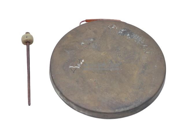 金屬製小銅鑼一組含鑼棒藏品圖，第1張
