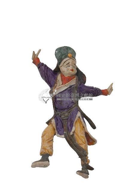 紫衣帶帽男性交趾陶藏品圖，第1張