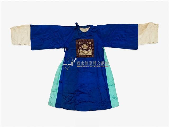 藍色方框長擺戲服藏品圖，第1張