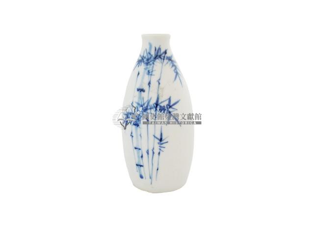 青花古仙款竹林紋窄口瓶藏品圖，第1張