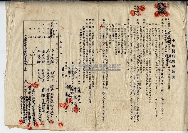 昭和十四年廖溫魁等土地賃貸借契約書藏品圖，第1張
