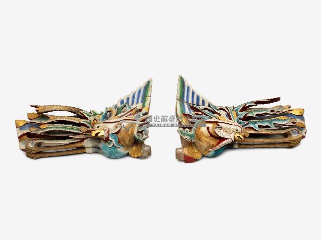 木雕鳳凰雀替一對藏品圖，第1張
