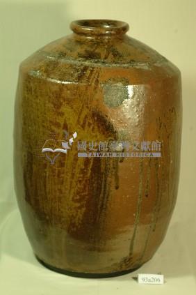 棕褐釉窄口直壁式陶甕藏品圖，第1張