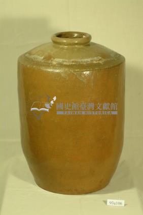 淺褐釉窄口直壁式陶甕藏品圖，第1張