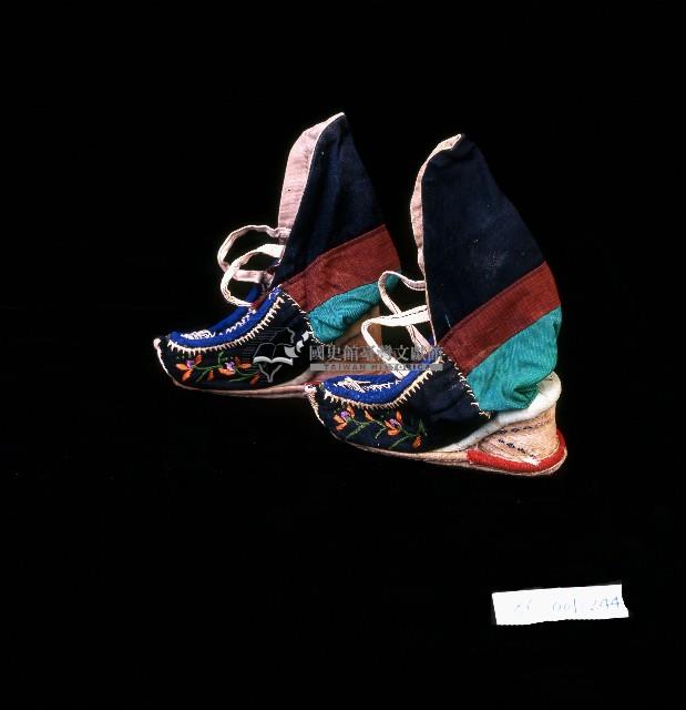 多色拼布加高式三寸金蓮一對藏品圖，第1張