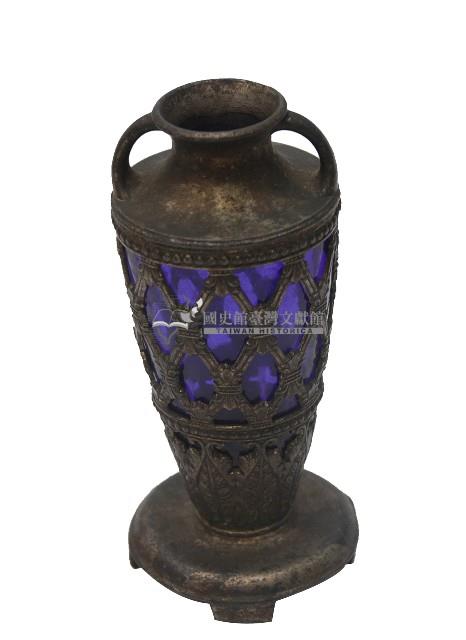 玻璃嵌金屬花瓶藏品圖，第1張